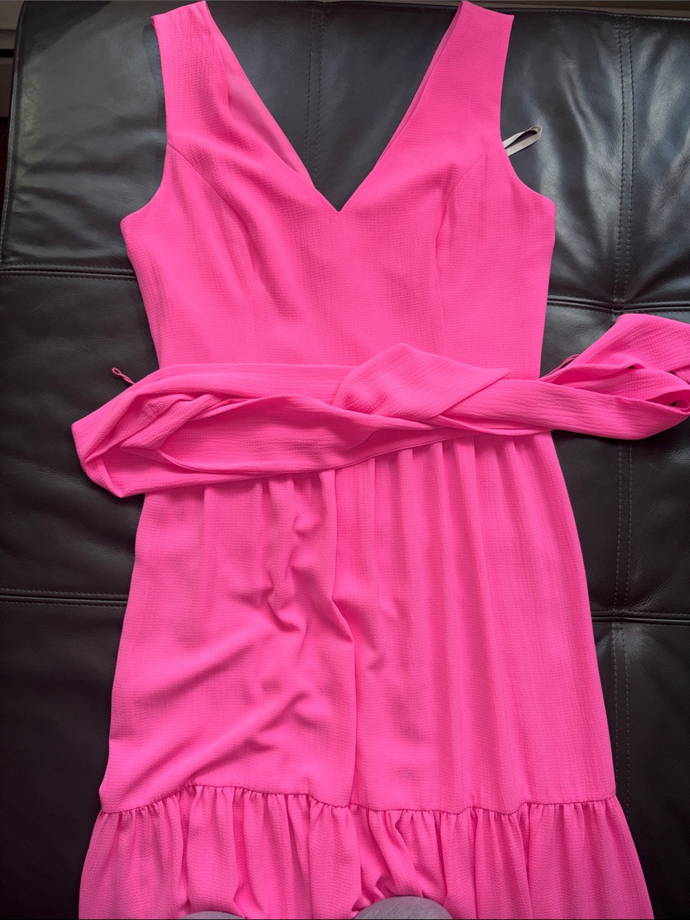 Lilly Pulitzer Hot Pink V-Neck Maxi Dress